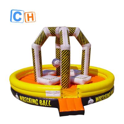 China Outdoor PVC Tarpaulin Carnival Sports Funny Inflatables Interactive Game Inflatable Wrecking Ball Game For Sale for sale