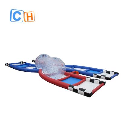 China 0.55mm PVC tarpaulin funny inflatable zorb track track, two way inflatable zorb ball for racing for sale