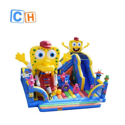 China PVC Inflatable Bouncy Slide Giant Outdoor Inflatable Amusement City Playground for sale