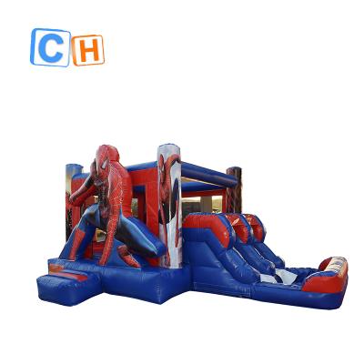 China Commercial grade hot selling spiderman theme superhero PVC ch inflatable jumping castle for sale