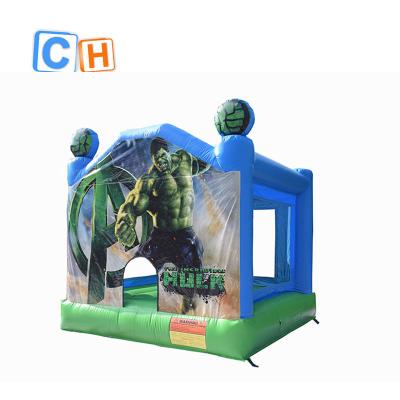 China Hot Selling PVC Green Man Inflatable Theme Bouncy Combo For Kids Birthday for sale