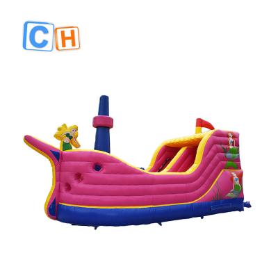 China PVC Tarpaulin Customized Inflatable Slide For Kids Indoor Bouncy Castle Inflatable Boat Slide for sale