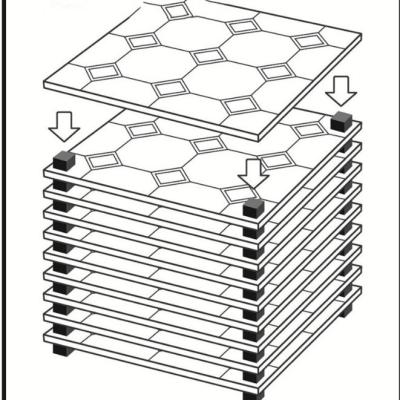 Cina Guarnizione quadrata di livellamento ceramica di plastica del blocchetto del cuscino della piccola particella di gomma del quadrato del sistema in vendita