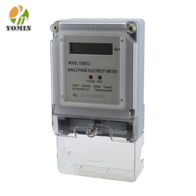 China YEM313DS Digital Electronic Single Phase Watt Hour Meter Din Rail Kwh Meter for sale