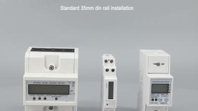 China Single Phase LCD Digital Electric Energy Meter RS485 DIN-RAIL 2P for sale