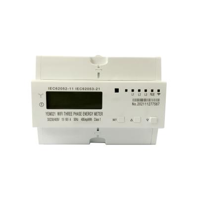 China WIFI Smart Energy Meter Three Phase Electronic Kilowatt Hour Meter for sale