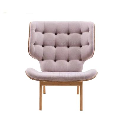 China Hot Sale Contemporary Wing Wingback Living Room Chair Simple Modern Luxury Comfortable For Relax With Arm Upholstered White Pink Recliner Sofa Set for sale