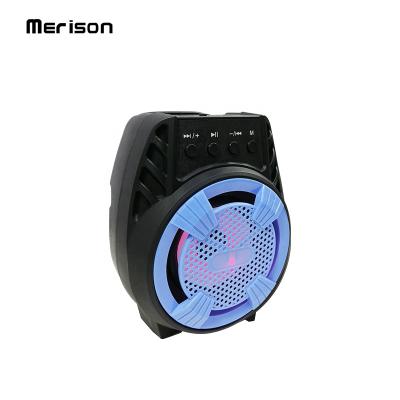 China Phone function ibastek tws portable mini home party bluetooth speaker sound with led light for sale