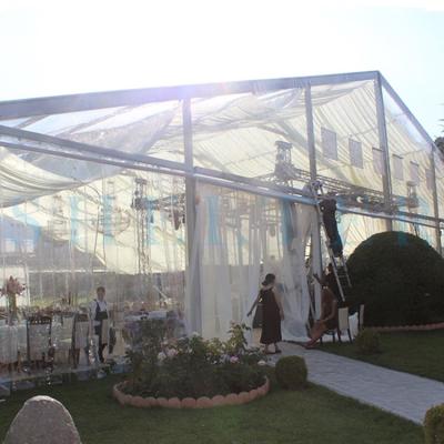 China Water Proof 5x10 Party Tent Outdoor Banquet Hall Clear Wedding Tent With PVC Door for sale