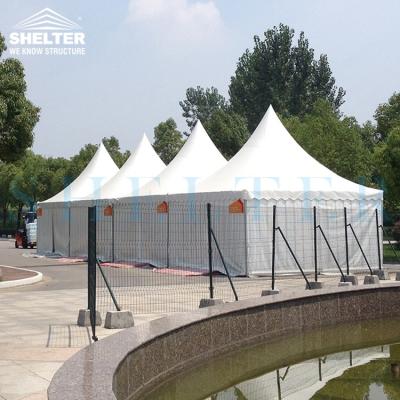 China Outdoor White Wedding Water Proof High Peak Pagoda Aluminum Tent 5x5 For Event for sale