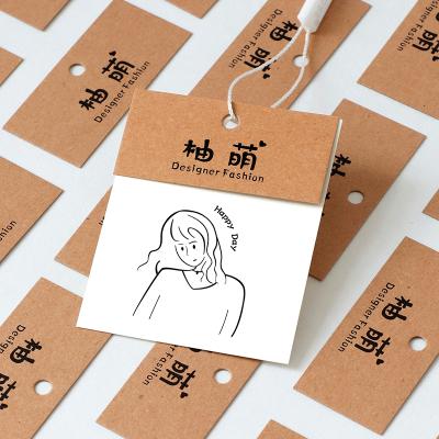 China Viable fashion trend kraft paper tag paper fashion and quick customization clothing luggage tag for sale for sale