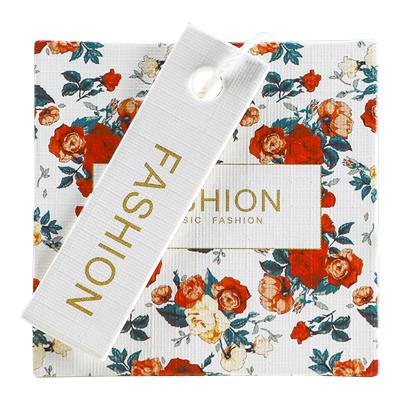 China Viable new design apparel label logo colorful printing rectangle label label luxury fancy paper design for sale