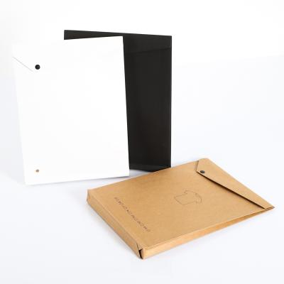 China Custom Black White Button And String Closure A4 Size Kraft Paper Business Envelopes With Button for sale