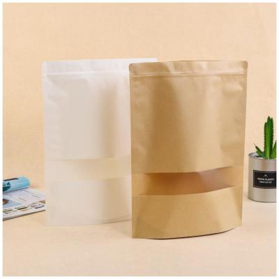 China Recyclable eco-friendly aluminum foilstand up kraft bag doypack zipper food packaging pouch bag for sale