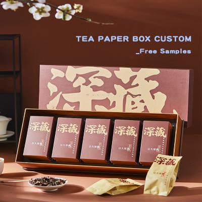 China Boutique Recyclable Custom Paper Tea Box With Your Brand Logo Fashion Package Box High End China For Tea-makers for sale