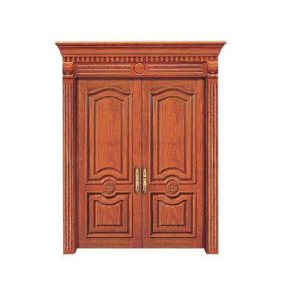 China Solid Wood Villa Decoration Furniture Oak Teeth Door Thai Log Double Split Non-Standard Painting Baking Door for sale