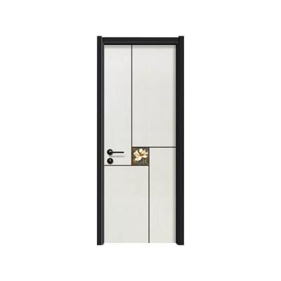 China Waterproof Single Room Interior Door Flat Paint Single Room Suite Door Multilayer Solid Wood Free Splicing Indoor Bedroom for sale