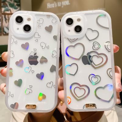 China Cute Love Heart Shape Shockproof Phone Case For iPhone 13 Pro TPU Luxury Electroplating Case For Women Girls Back Cover For iPhone 13 Pro for sale