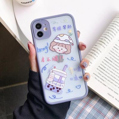 China New Graffiti Design Cartoon Pattern Lightweight Chinese PC Phone Case Hard Cover For iPhone 12 Series for sale