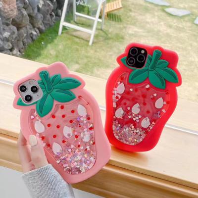 China Light Pressure Resistant Quicksand Phone Case For IPhone11 Soft Silicone Glitter Case for sale