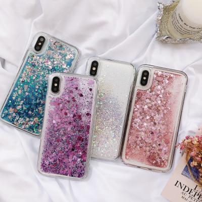 China Lightweight Shiny Liquid Quicksand TPU Mobile Case Soft Back Cover For iPhone Xs/max for sale