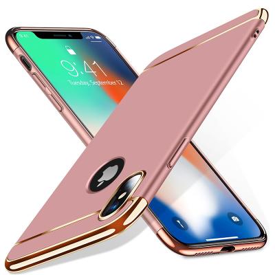 China 3in1 Case Plastic Hard Hybrid Case For iPhone X PC Case Good Touch Feel Cover For Apple iPhone X Anti-Slip 3in1 Case for sale