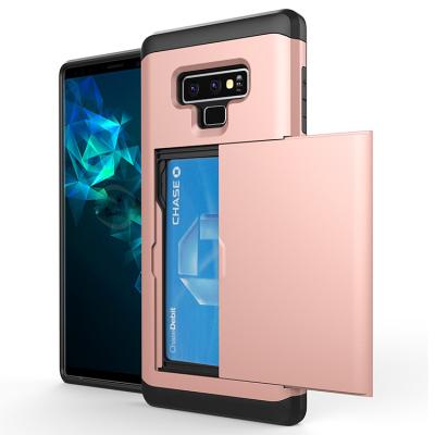 China Shockproof TPU Shockproof PC Case Note 9 Credit Card Slot Phone Case Phone Cover For Samsung Galaxy Note 9 for sale