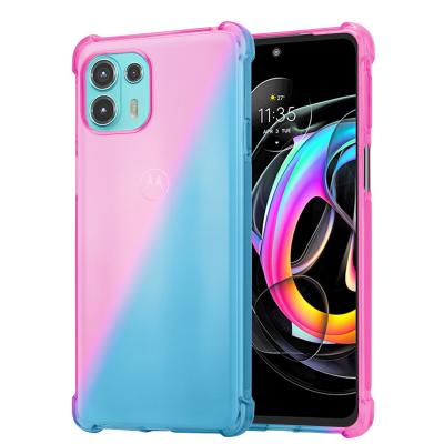 China Lightweight Flexible Gradient Gel Phone Case For Moto Edge 20 Lite, Color TPU Phone Cover For Moto Edge 20 Lite for sale