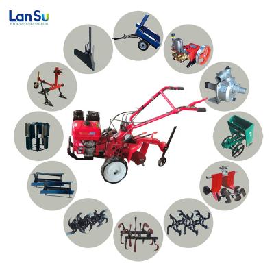 China Farms gearbox hand walking tractor rotary weeder mini plow for power tiller kamco for sale