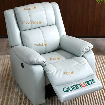 China Leisure Environment Friendly Special Style 102902 Reclining Chair Leather Single Sofa for sale