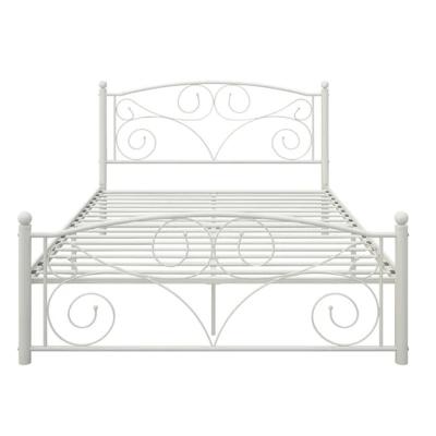 China Modular Samples Are Available Platform Bed Steel Iron Metal Bed / Single Queen Metal Bed Frame for sale