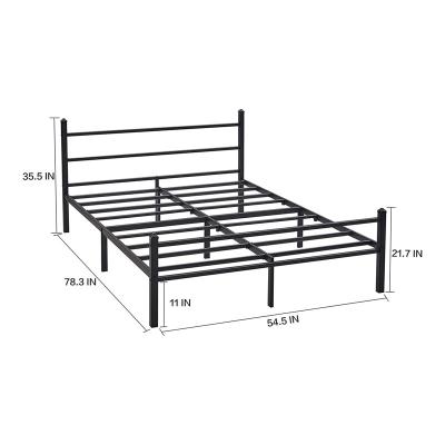 China Modular High Quality Hardware Easy To Assemble Durable Metal Frame Support Double King Size Bed for sale