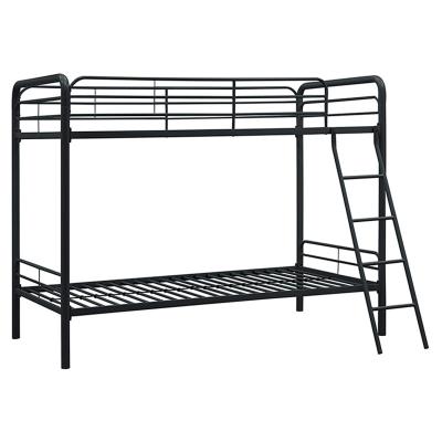 China Modular samples are available adult bedroom furniture iron metal steel twin above twin bunk bed for sale