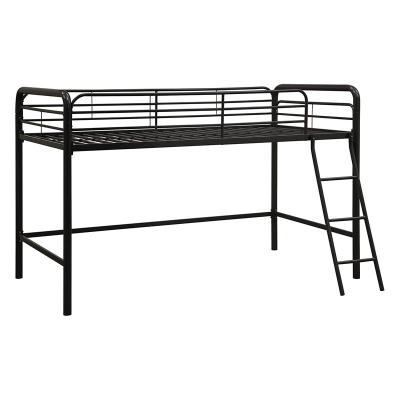 China Modular Metal Double Attic Bed With Integrated Stair Steel Railing Suitable For Teenagers Students for sale