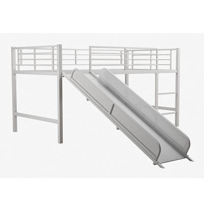 China Modern Stable Metal Steel Single Bed for Kids and Teenagers Low Junior Loft With Normal Slide for sale