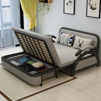 China (Other)Adjustable Sofa Bed For Dual Use,Living Room Foldable Multifunctional Storage Unit Small Doubles Bed Linen Push-pull People's Bed for sale