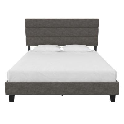 China Latest Modular Modern Clever Design Upholstered Bed With Tufted Headboard And USB Port for sale