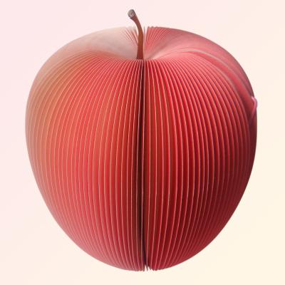 China Loose Leaf Custom Kids Kawaii Stationery Apple Shape Fruit 3d Paper Notepad for sale