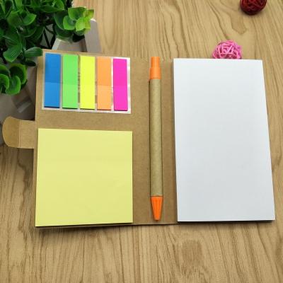 China Self Adhesive Printed Logo Kraft Paper Cover Notepads Custom Logo Printed Notepads for sale