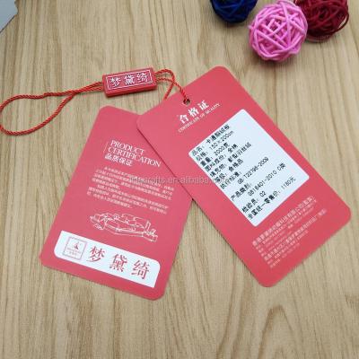 China New Design Sustainable Custom Cardboard Name Tag Hang Tags For Clothing Tags for sale