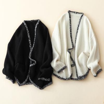 China Bulk Price Anti-pilling Solid Color Fashionable Female Pure Cashmere Cardigan for sale