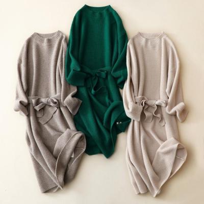 China Simple design elegant cashmere women's long anti-pilling dress for sale