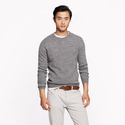 China 100%cashmere anti-pilling men's sweater style basic pure cashmere knitting sweater basing shirt sweater for sale