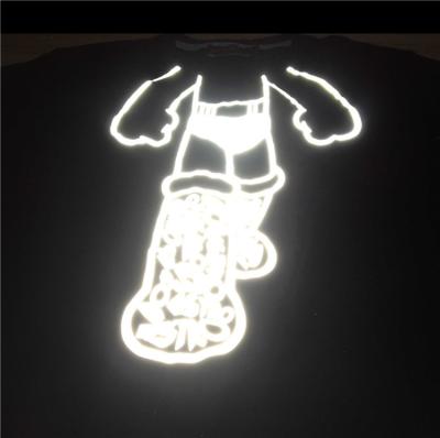 China High Visible Workmanship High Visible Silver Tracer Cut Custom Transfer Logo Reflector Sticker Reflective Material for sale