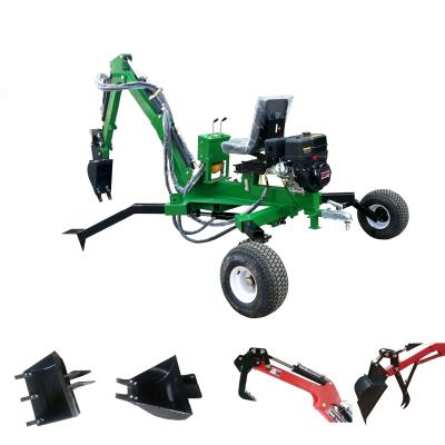 China Mobile ATV Backhoe Mini Towable Backhoes Small Backhoe Excavator with Attachments for sale