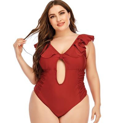 China Plus Size Women Quick Dry Plus Size Cavity High Quality Sexy Beach One Piece Swimsuit Bikini Swimwear Set for sale