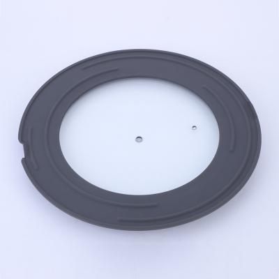 China Viable Cookware Accessories Silicone Rim Glass Lids For Wok for sale