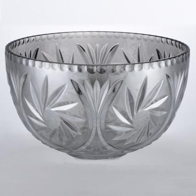 China Large Viable Crystal Salad Fruit Glass Bowl for sale