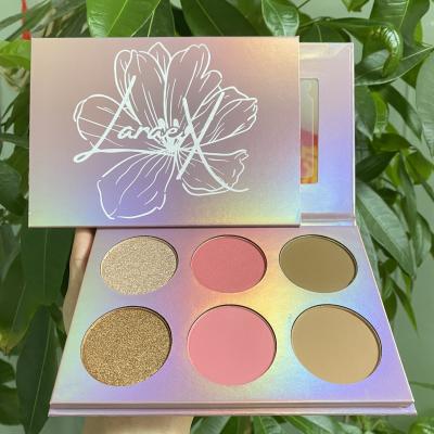 China OEM Vegan Private Label Waterproof Highlighter Palette High Pigmented Face Makeup Pressed Contour Bronze Powder for sale