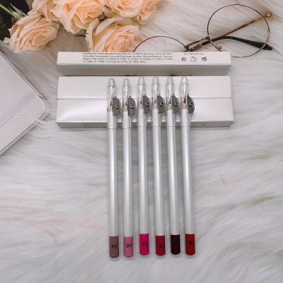 China Waterproof Cruelty Free Custom Logo High Pigment Makeup Smooth Lipliner With Sharpener for sale